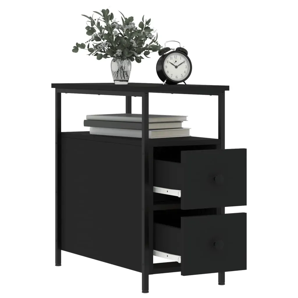 Bedside Cabinets 2 pcs Black 30x60x60 cm Engineered Wood Price