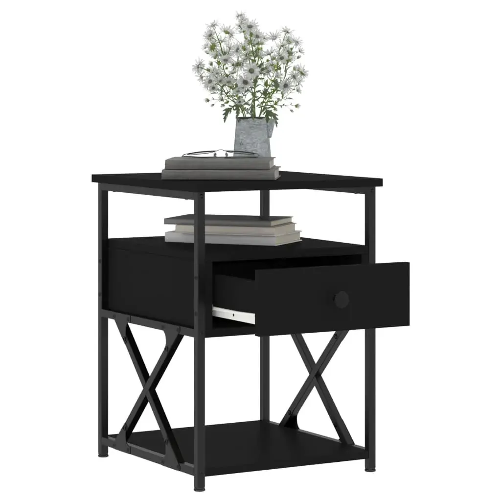Bedside Cabinets 2 pcs Black 40x42x55 cm Engineered Wood Price