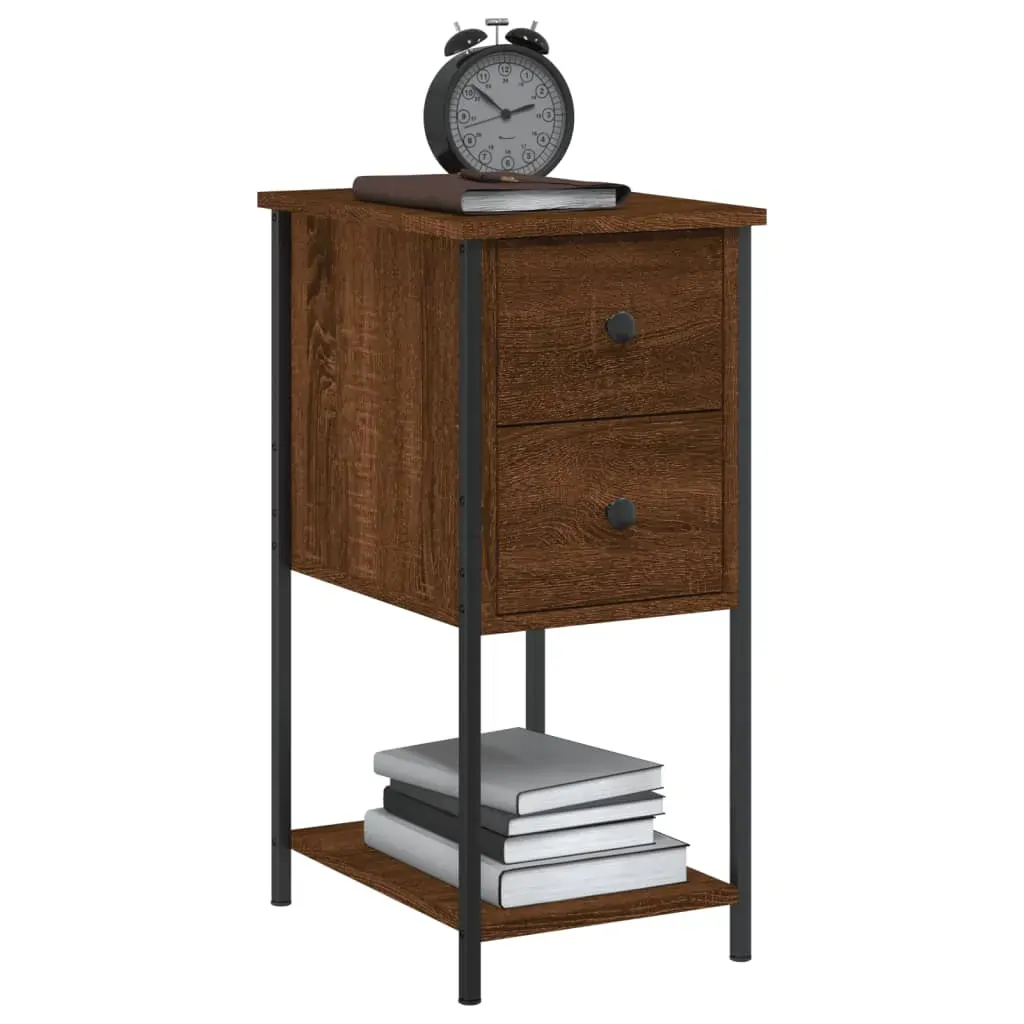 Bedside Cabinets 2 pcs Brown Oak 32x42x70 cm Engineered Wood Price