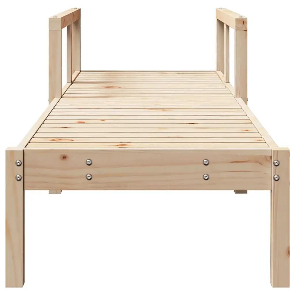 Sun Lounger 199.5x62x55 cm Solid Wood Pine Price
