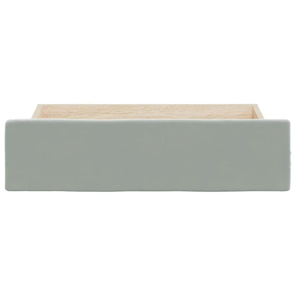 Bed Drawers 2 pcs Light Grey Engineered Wood and Velvet Price