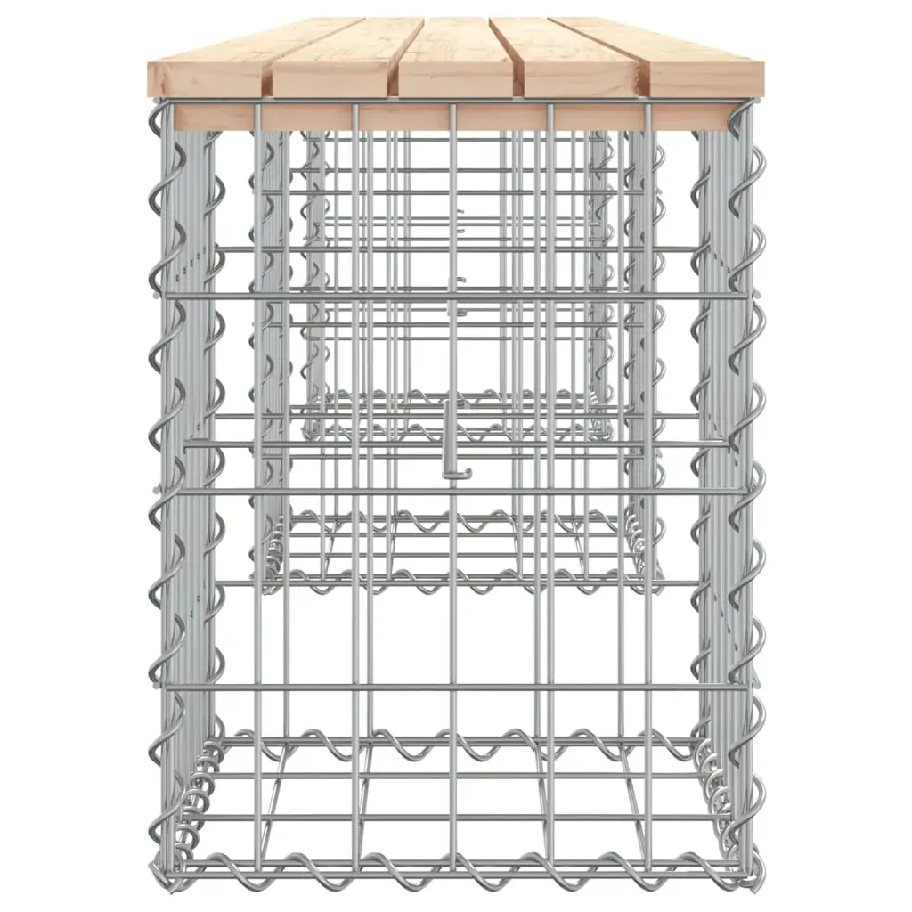 Garden Bench Gabion Design 203x31x42 cm Solid Wood Pine Price