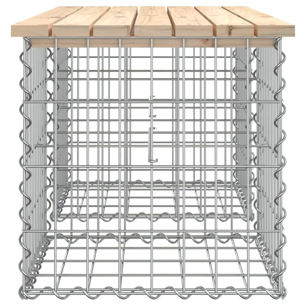 Garden Bench Gabion Design 103x44x42 cm Solid Wood Pine Price