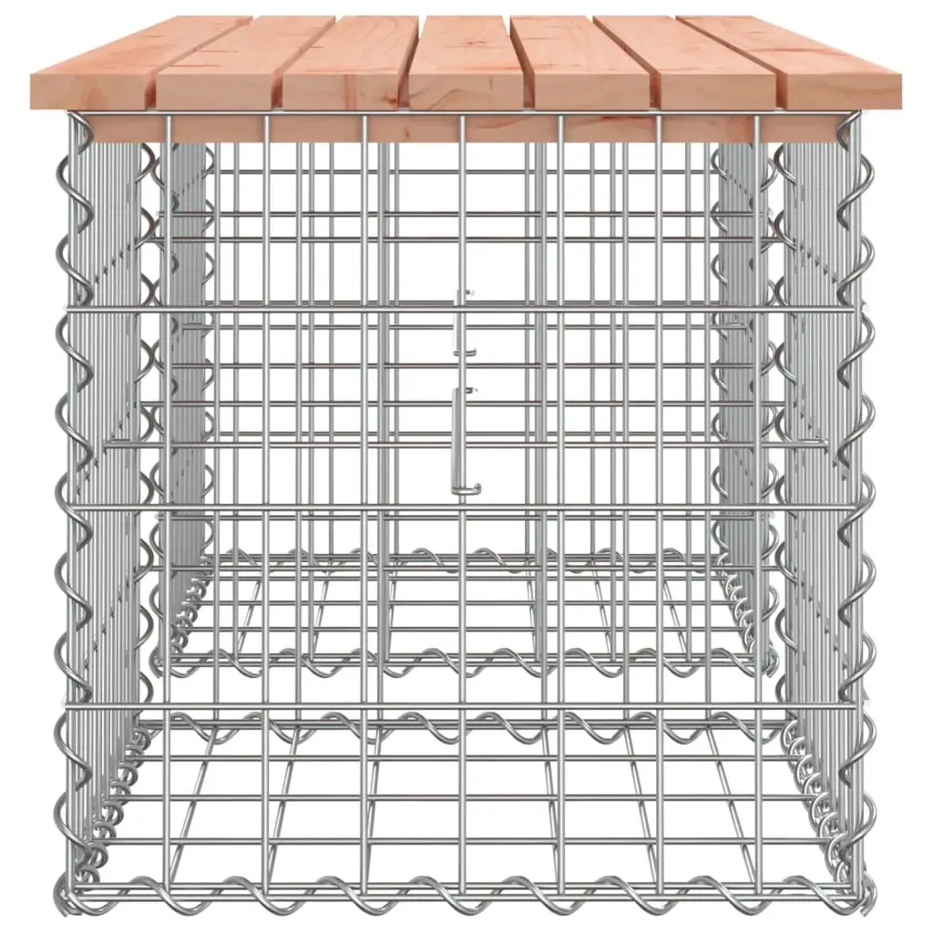 Garden Bench Gabion Design 103x44x42 cm Solid Wood Douglas Price