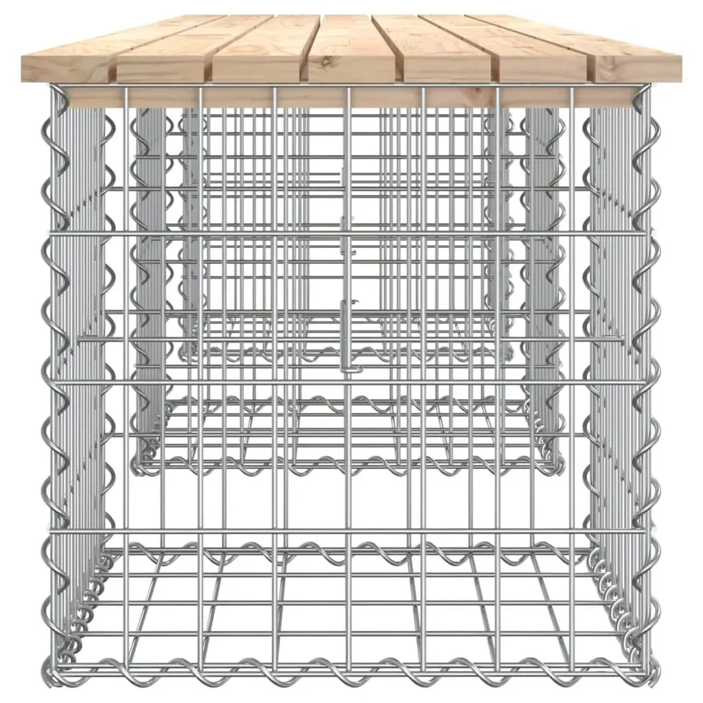Garden Bench Gabion Design 203x44x42 cm Solid Wood Pine Price