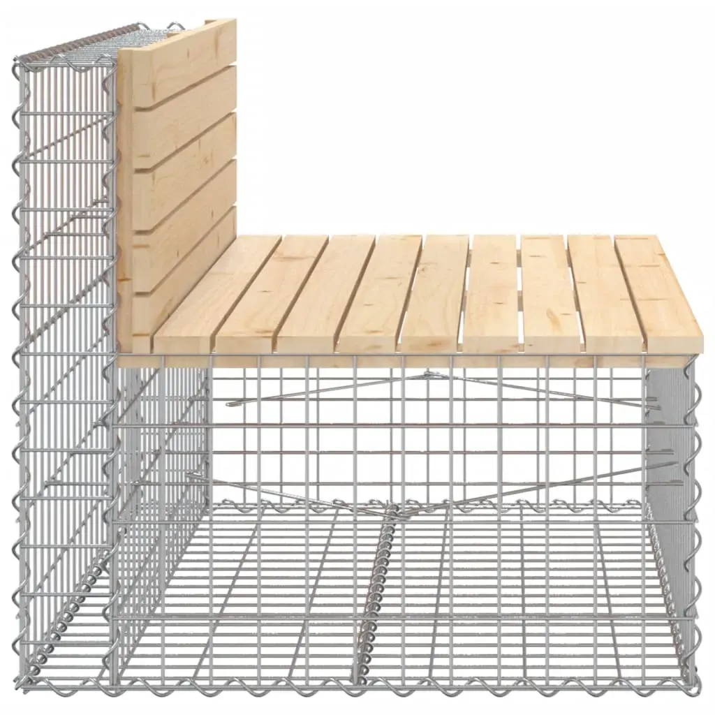 Garden Bench Gabion Design 103x70x65 cm Solid Wood Pine Price
