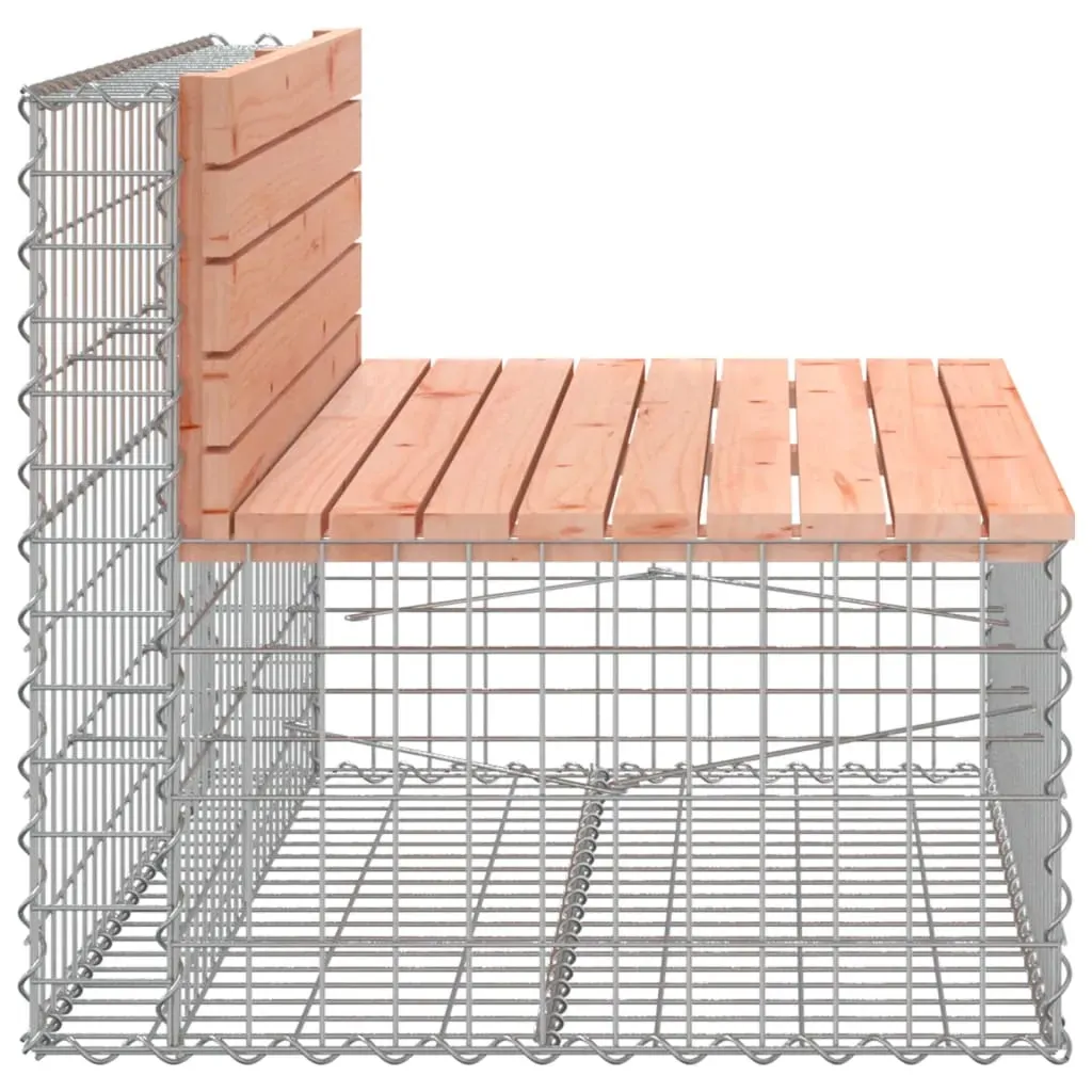 Garden Bench Gabion Design 103x70x65 cm Solid Wood Douglas Price