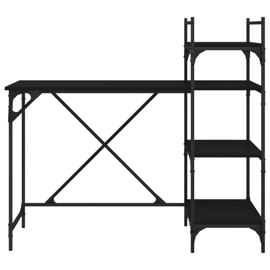 Computer Desk with Shelves Black 120x47x109 cm Price