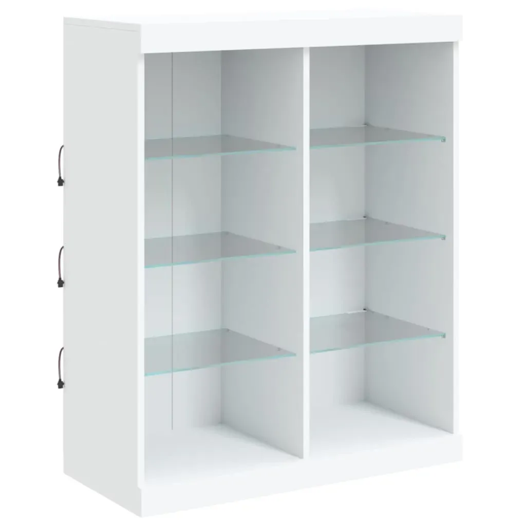 Sideboard with LED Lights White 81x37x100 cm Price