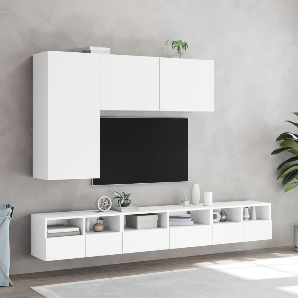 TV Wall Cabinet White 60x30x30 cm Engineered Wood Price