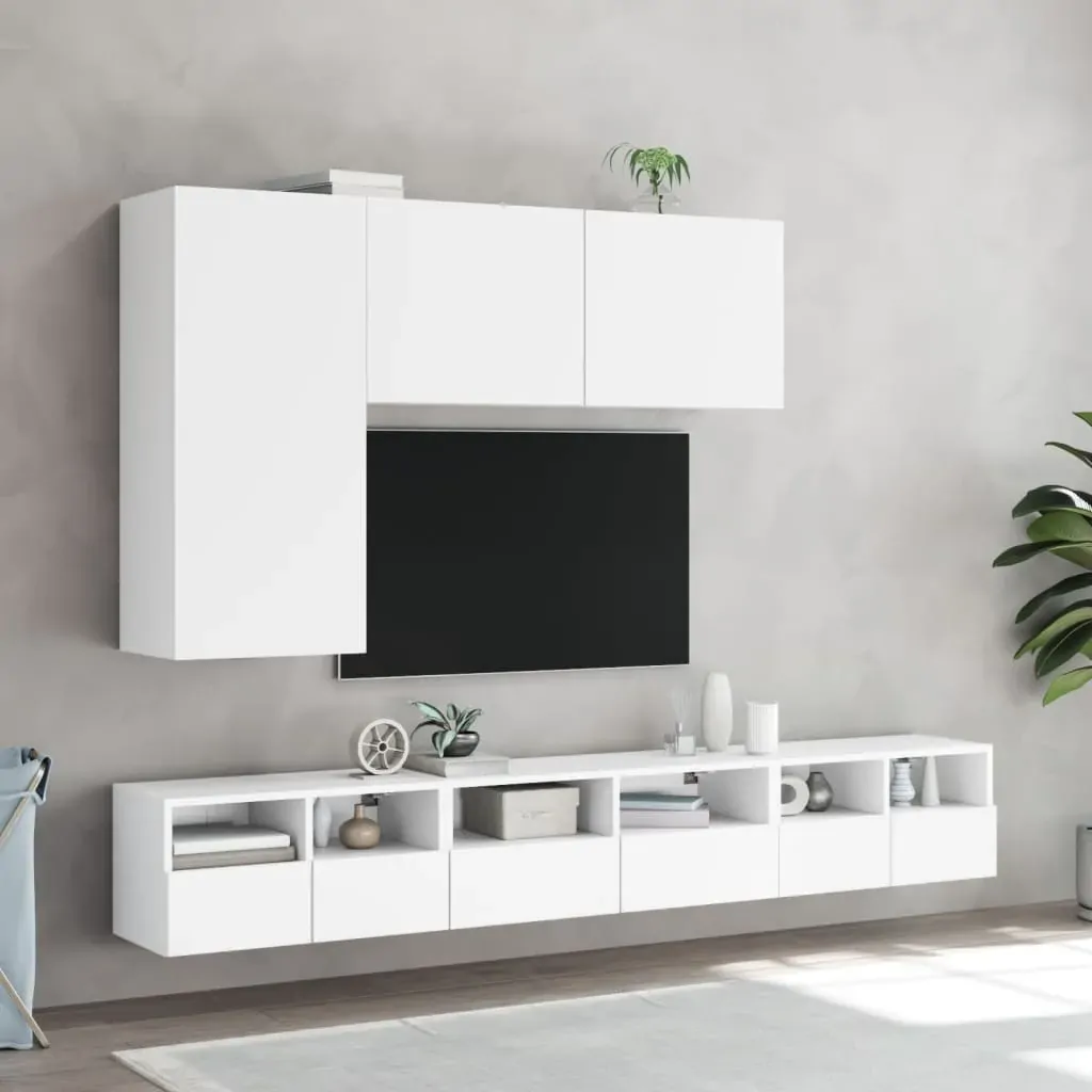 TV Wall Cabinet White 60x30x30 cm Engineered Wood Price