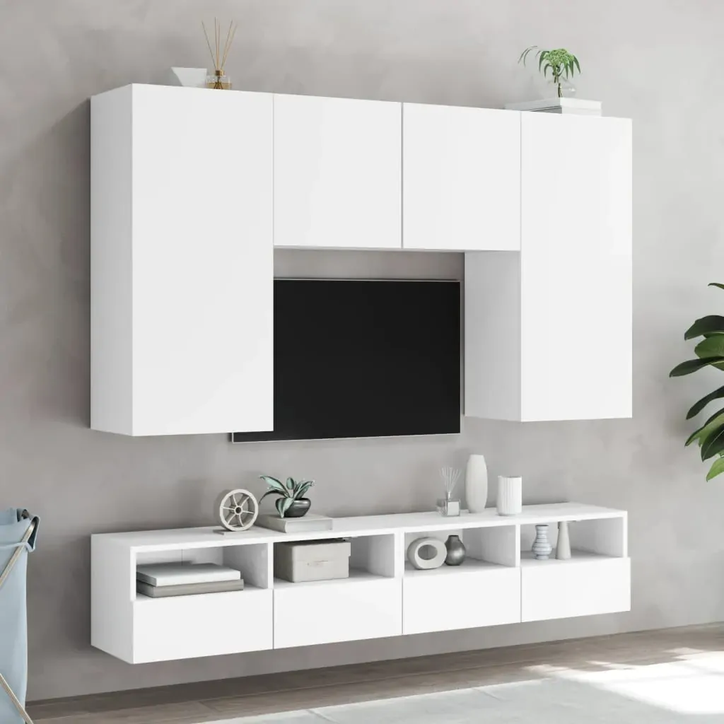 TV Wall Cabinet White 80x30x30 cm Engineered Wood Price