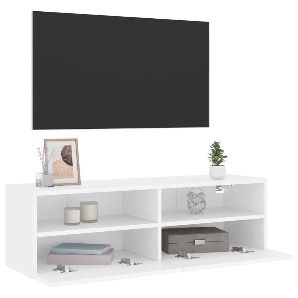 TV Wall Cabinet White 100x30x30 cm Engineered Wood Price