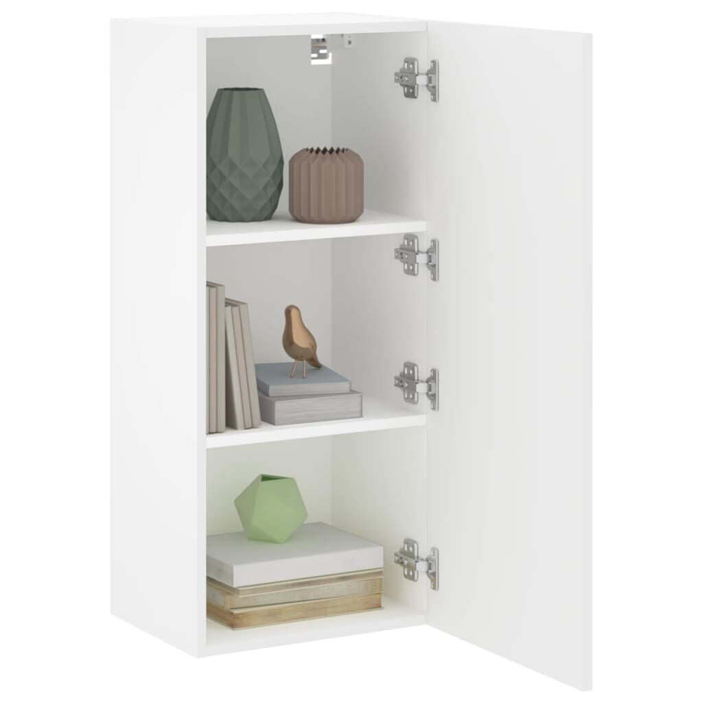TV Wall Cabinet White 40.5x30x90 cm Engineered Wood Price