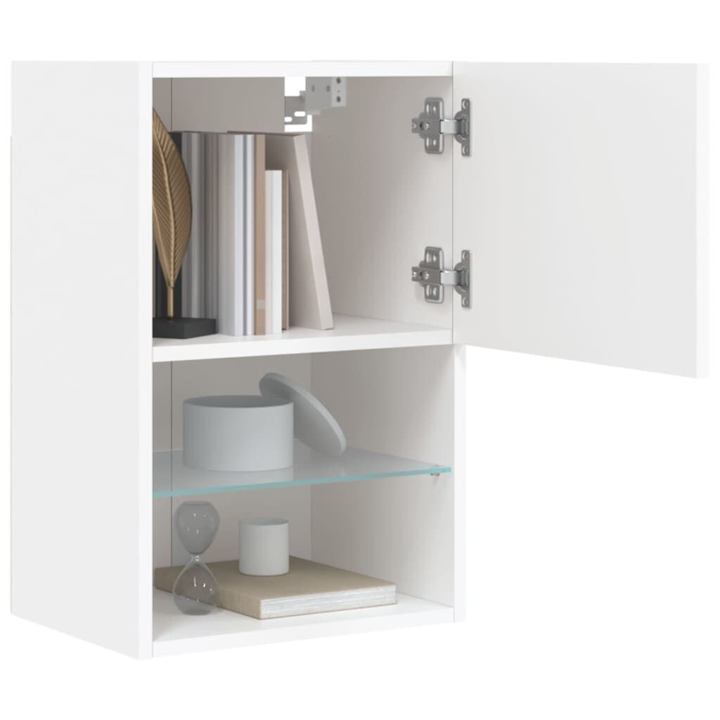 TV Cabinets with LED Lights 2 pcs White 40.5x30x60 cm Price