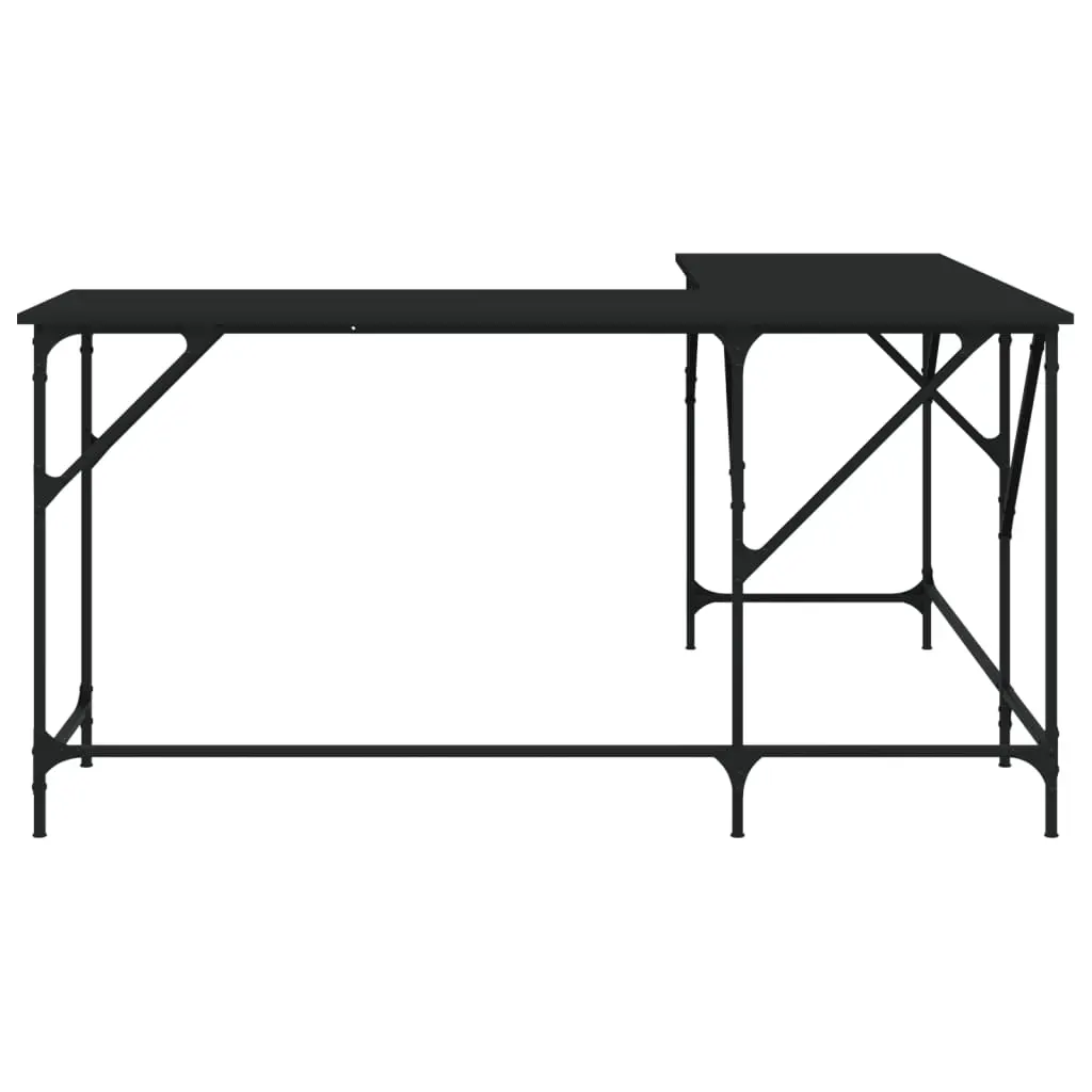 Desk Black 149x149x75 cm Engineered Wood Price