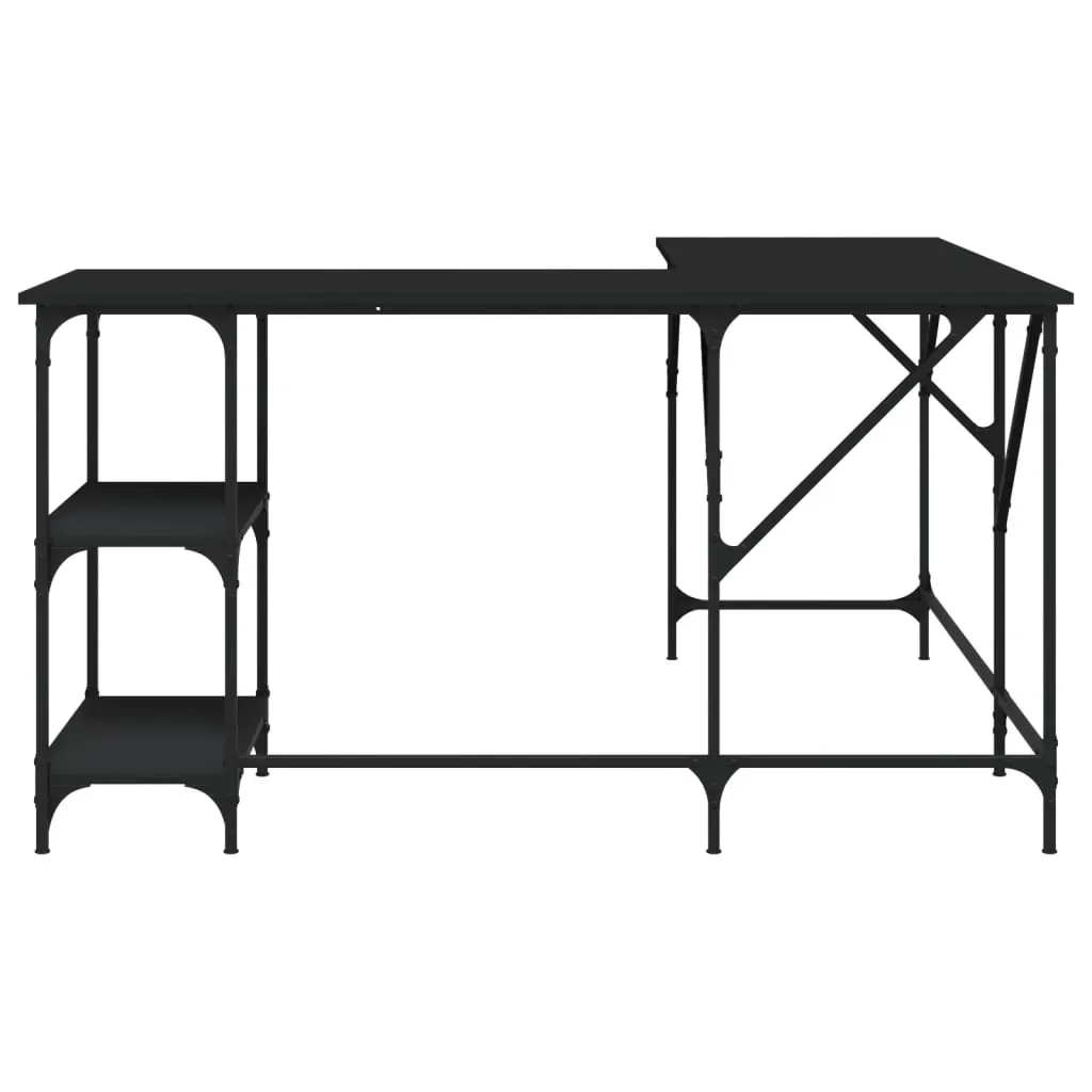 Desk Black 139x139x75 cm Engineered Wood Price