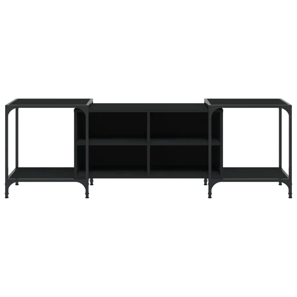 TV Cabinet Black 153x37x50 cm Engineered Wood Price