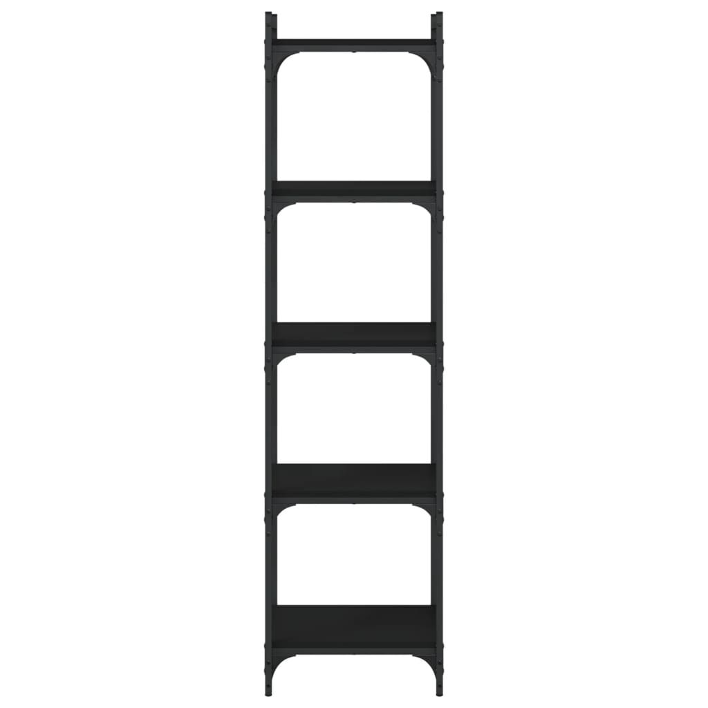 Bookcase 5-Tier Black 40x30x154 cm Engineered Wood Price