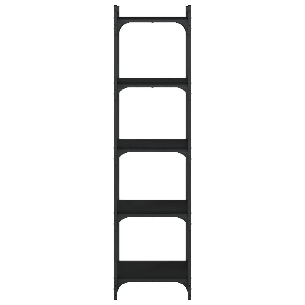 Bookcase 5-Tier Black 40x30x154 cm Engineered Wood Price