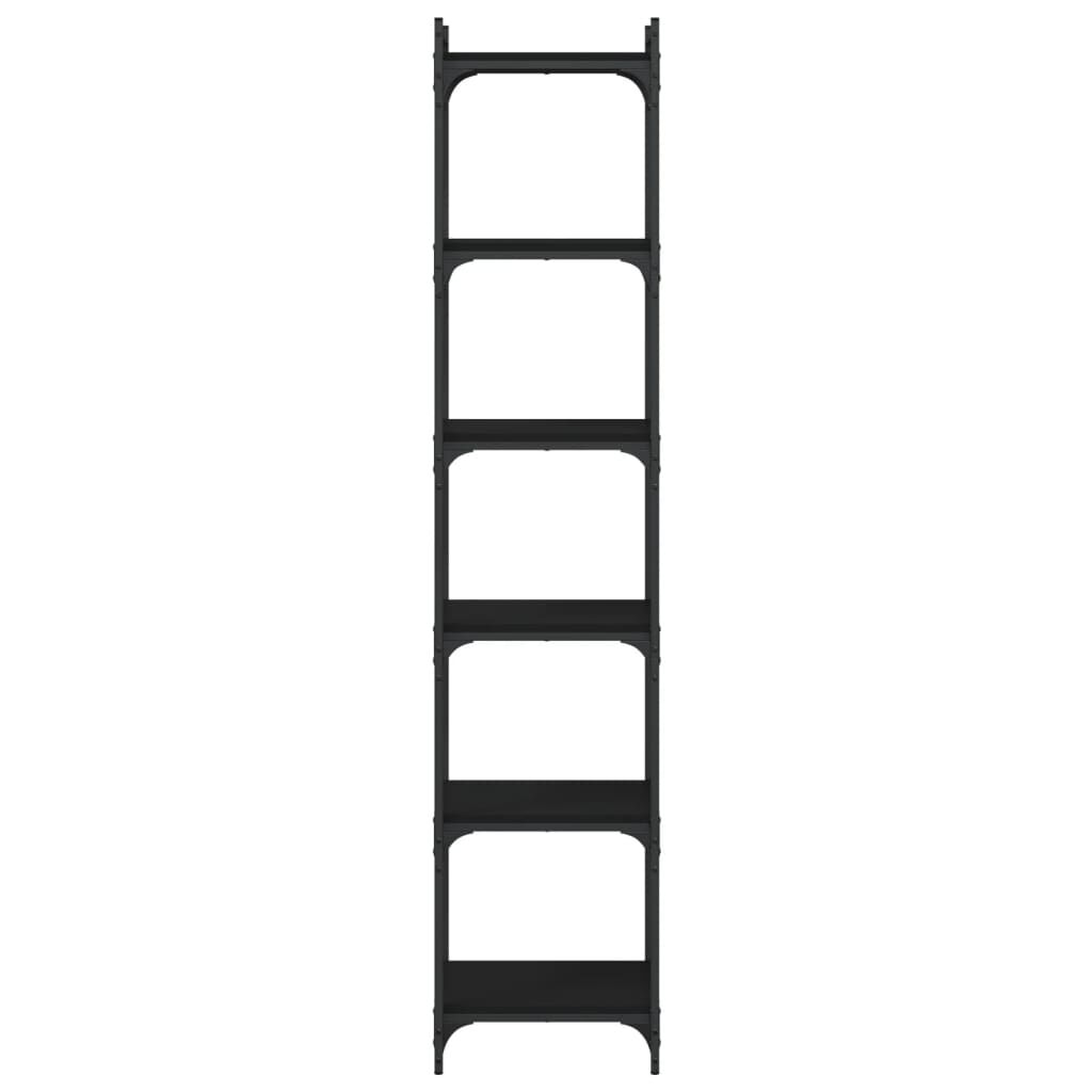 Bookcase 6-Tier Black 40x30x188 cm Engineered Wood Price