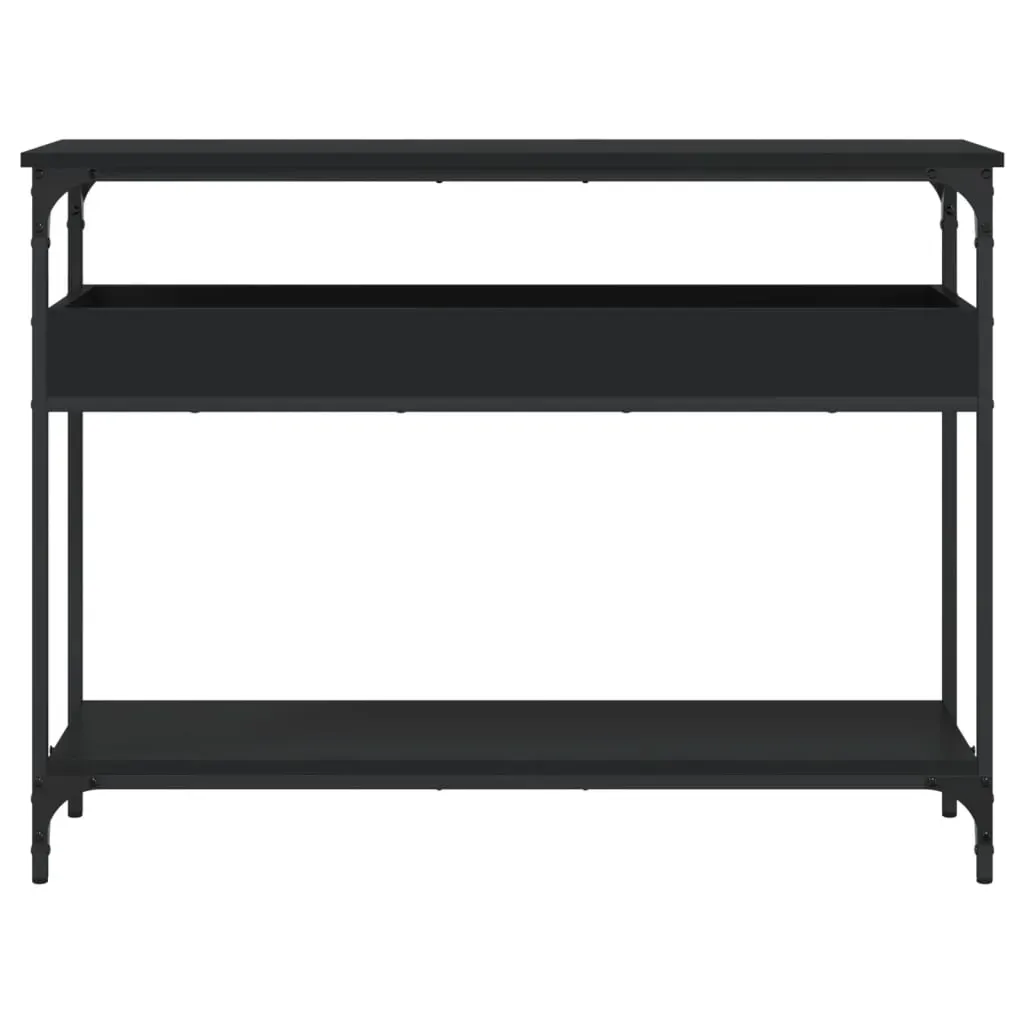 Console Table with Shelf Black 100x29x75cm Engineered Wood Price