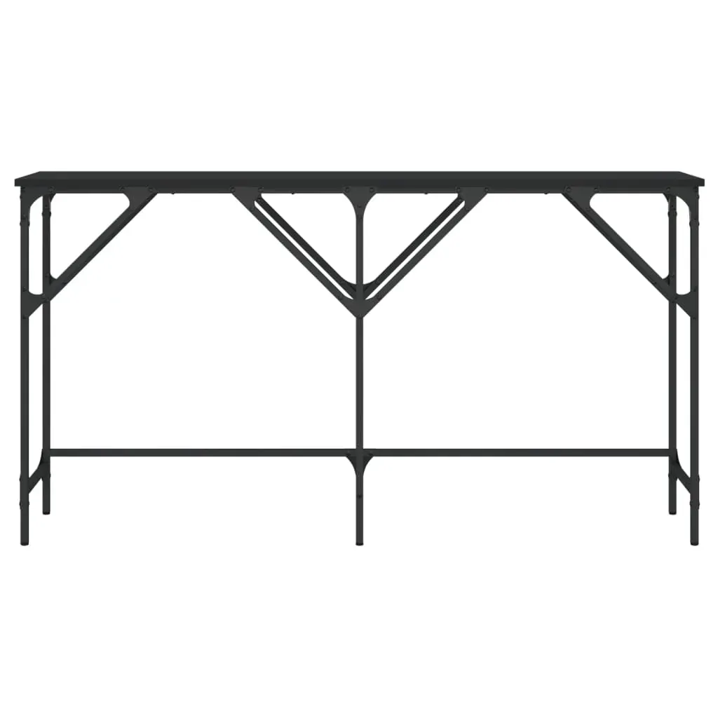 Console Table Black 140x29x75 cm Engineered Wood Price