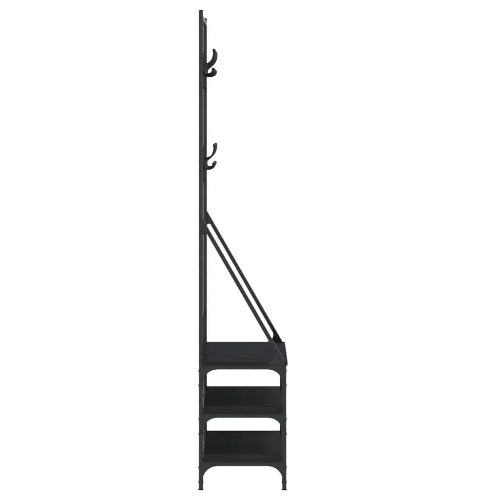 Clothes Rack with Shoe Storage Black 72x34x184 cm Price