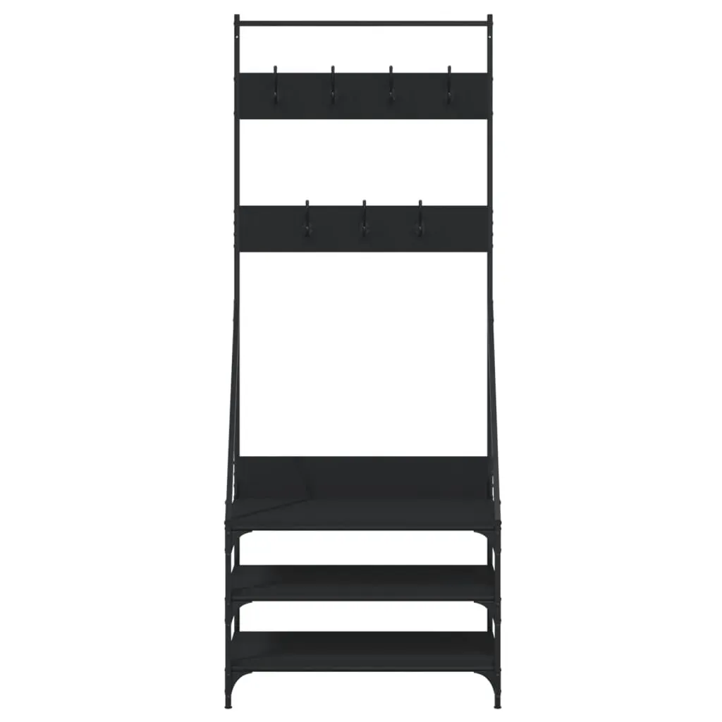 Clothes Rack with Shoe Storage Black 72x34x184 cm Price