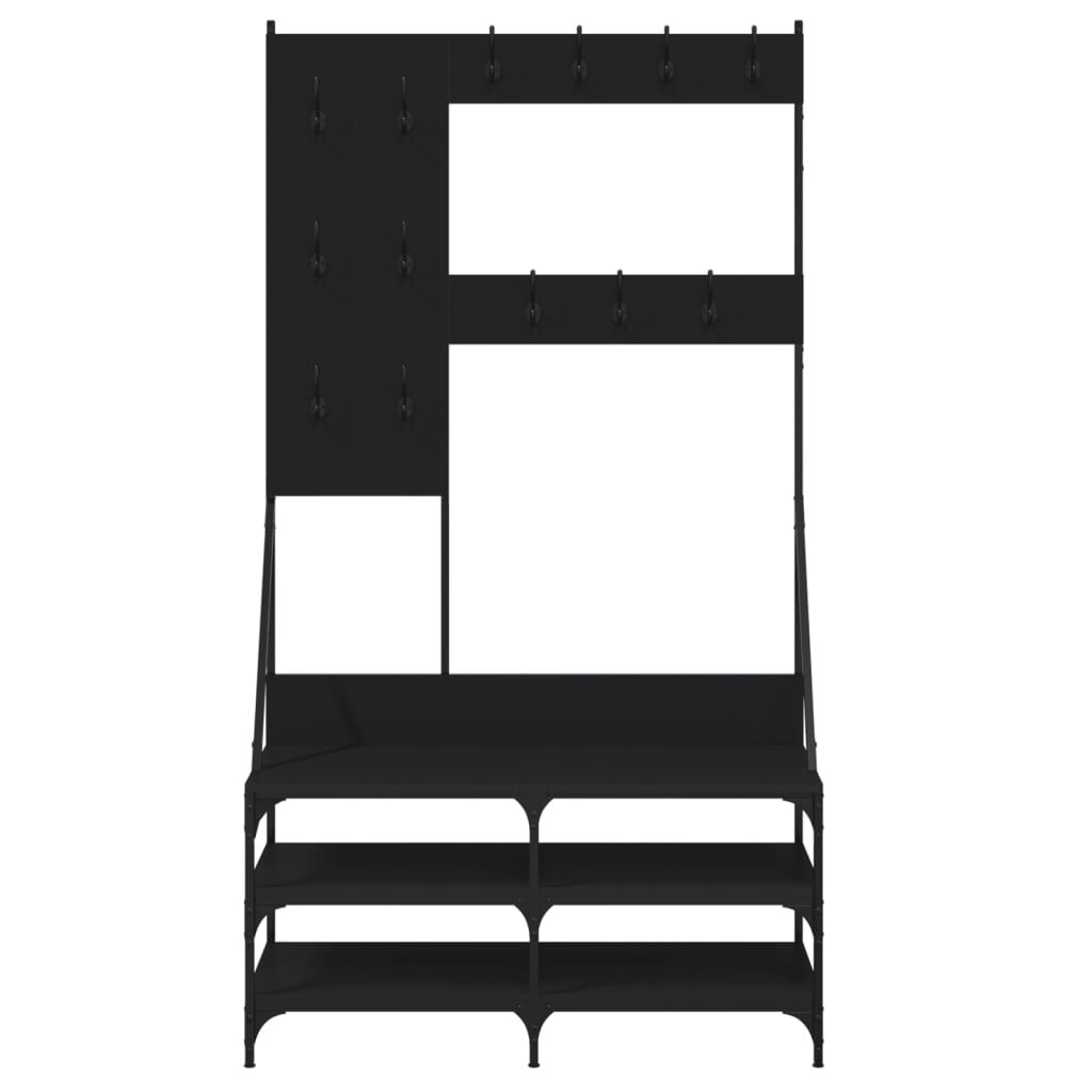 Clothes Rack with Shoe Storage Black 100x40x184 cm Price