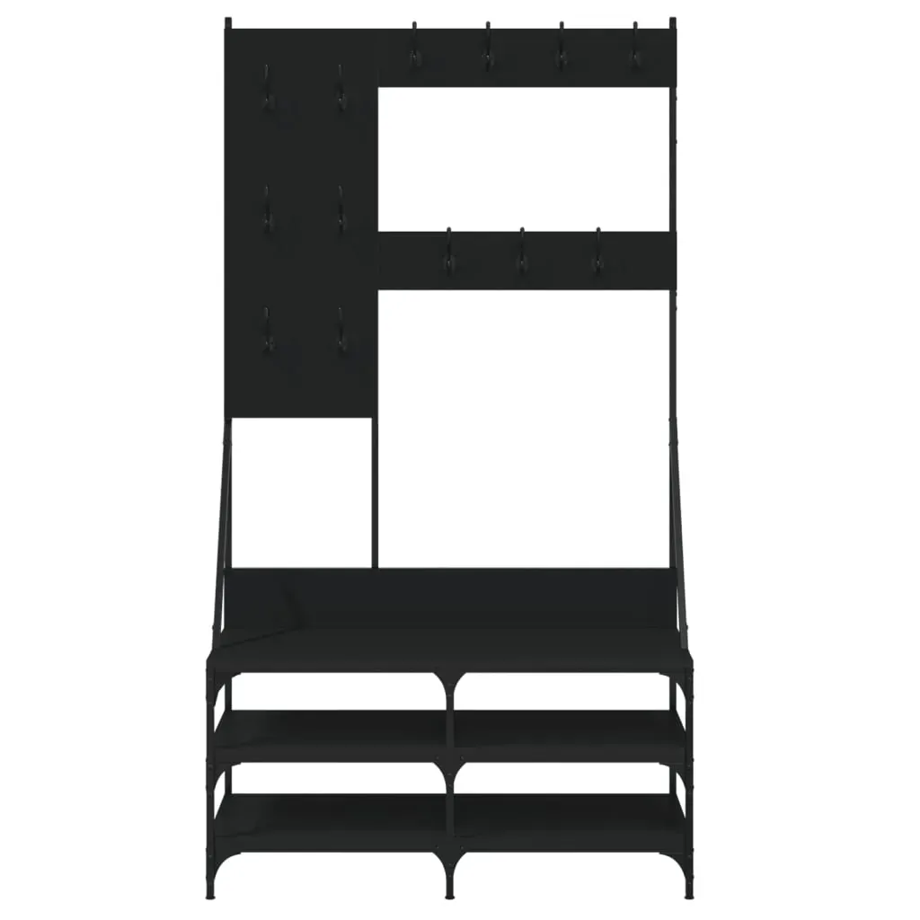 Clothes Rack with Shoe Storage Black 100x40x184 cm Price