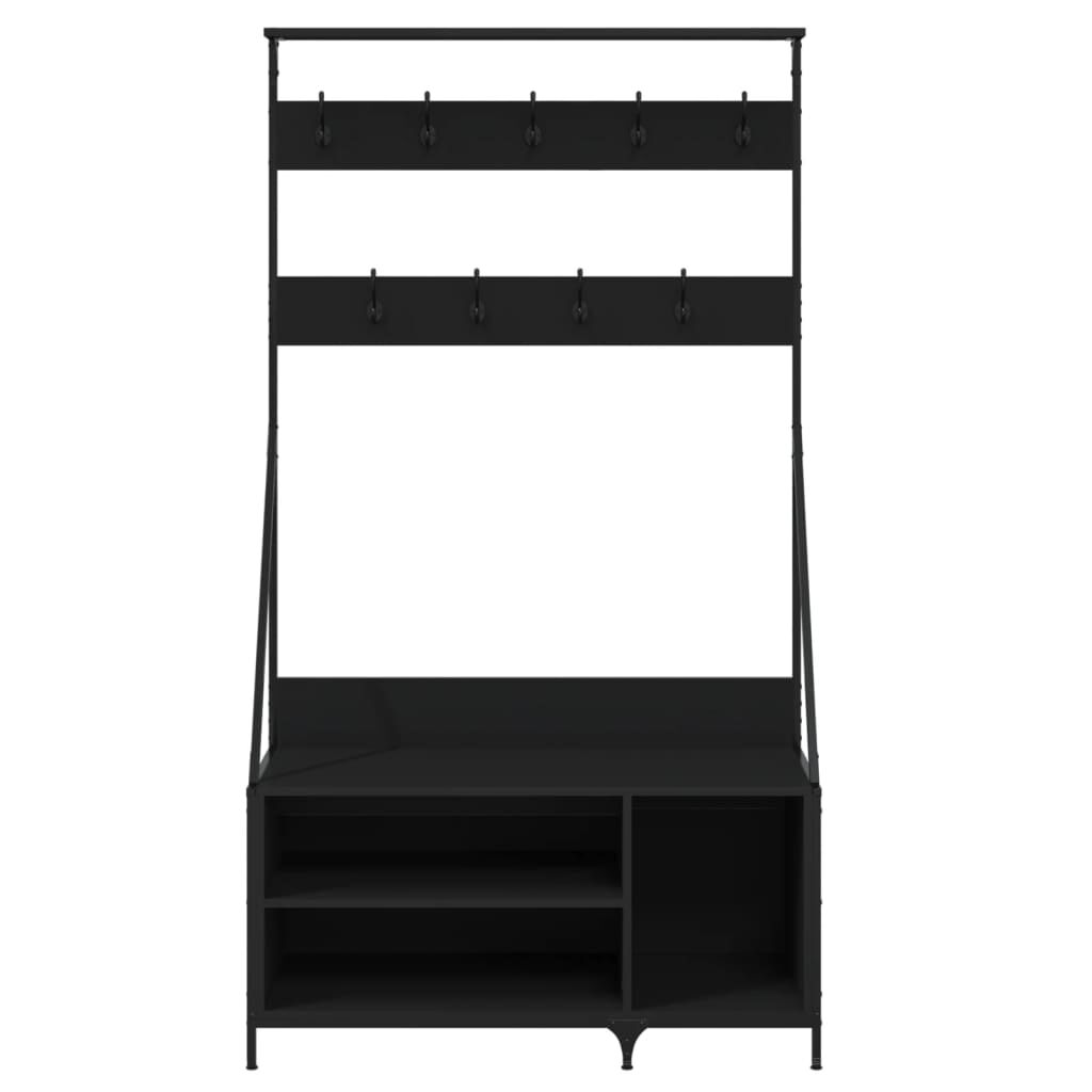 Clothes Rack with Shoe Storage Black 100x41x184 cm Price