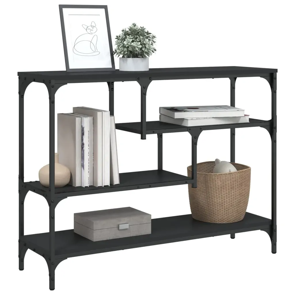 Console Table Black 100x30x75 cm Engineered Wood Price