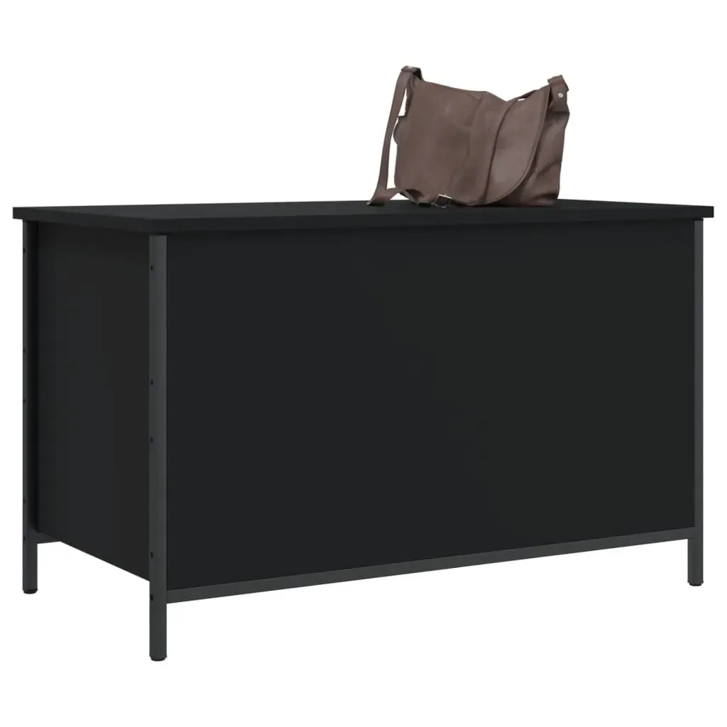 Storage Bench Black 80x42.5x50 cm Engineered Wood Price