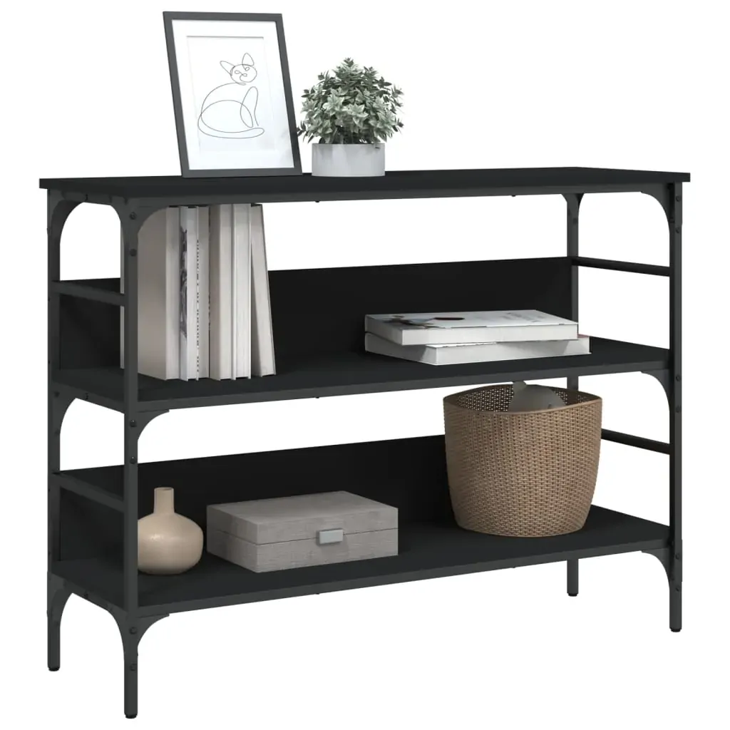 Console Table Black 100x32x75 cm Engineered Wood Price