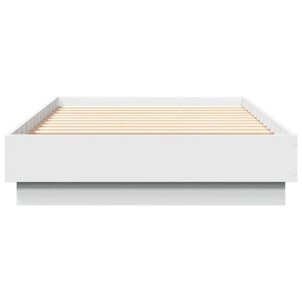 Bed Frame without Mattress White 90x190 cm Engineered Wood Price