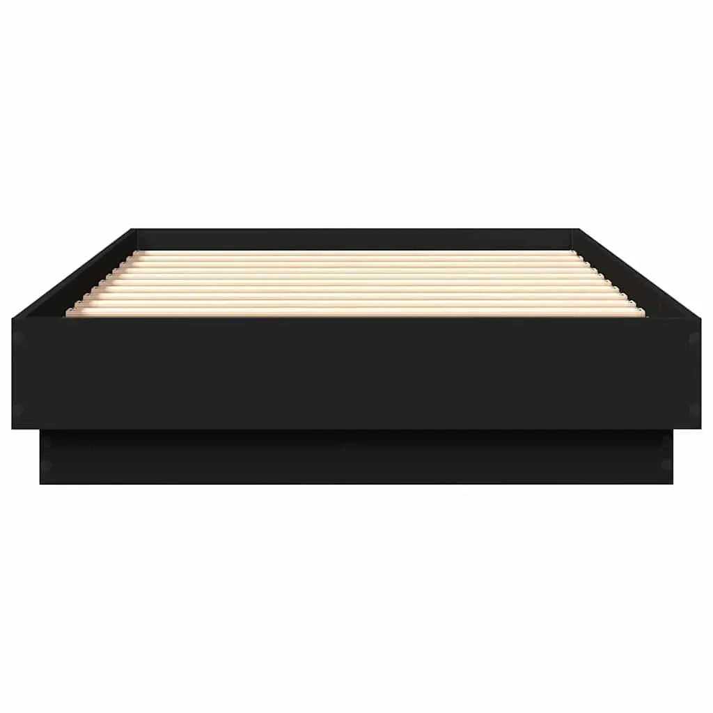 Bed Frame without Mattress Black 90x190 cm Engineered Wood Price