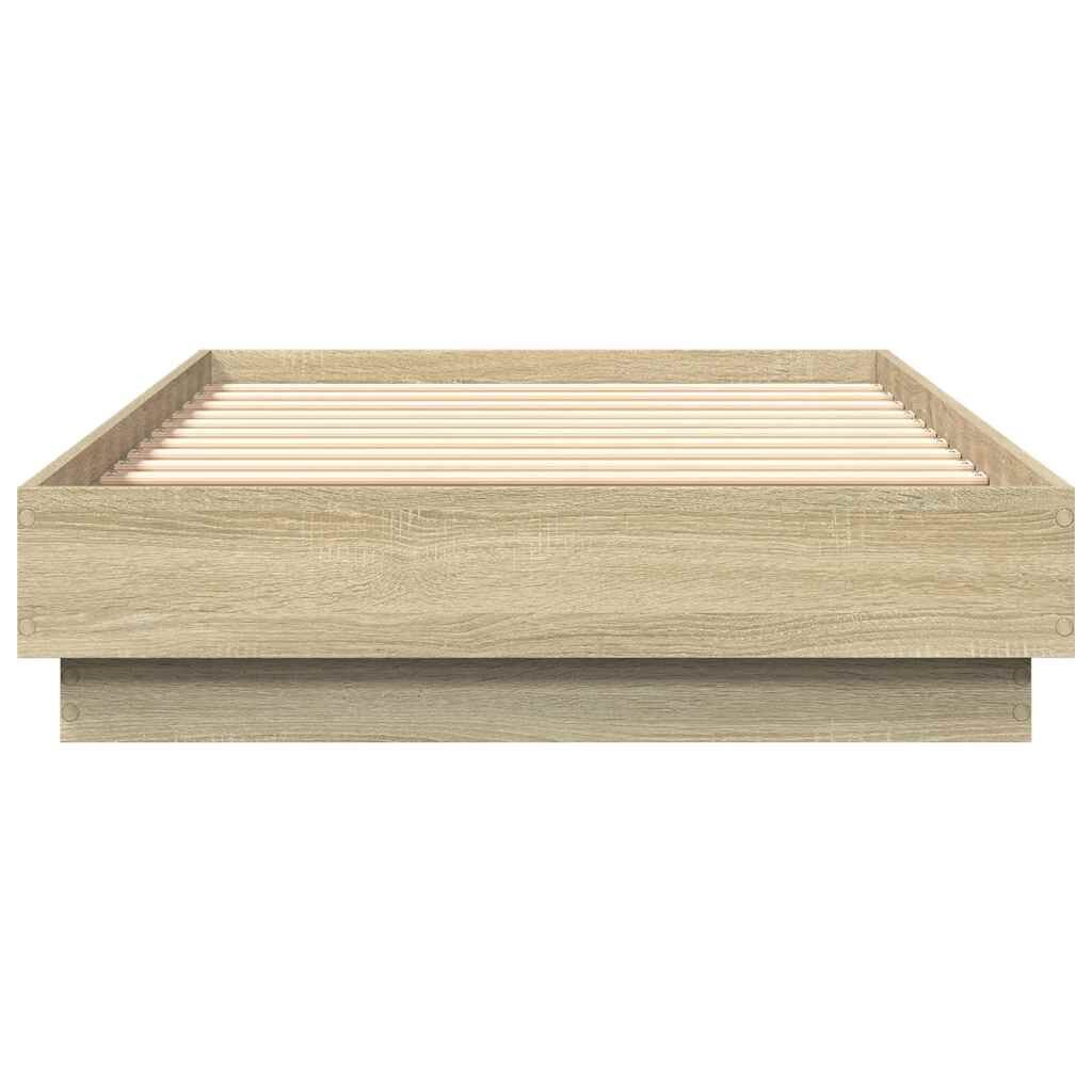 Bed Frame without Mattress Sonoma Oak 90x190 cm Engineered Wood Price