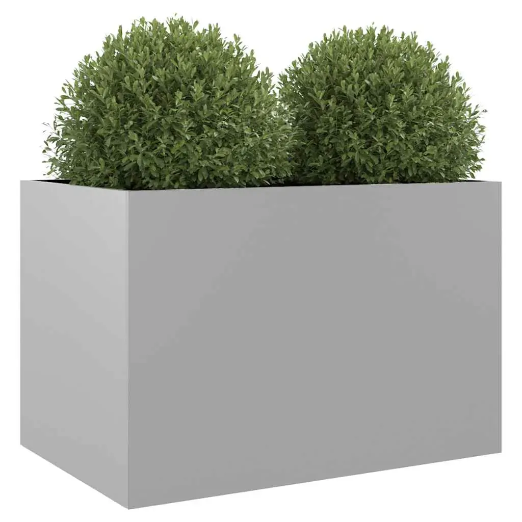 Planter Silver 62x47x46 cm Galvanised Steel Price