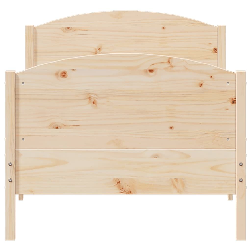 Bed Frame without Mattress 90x190 cm Solid Wood Pine Price