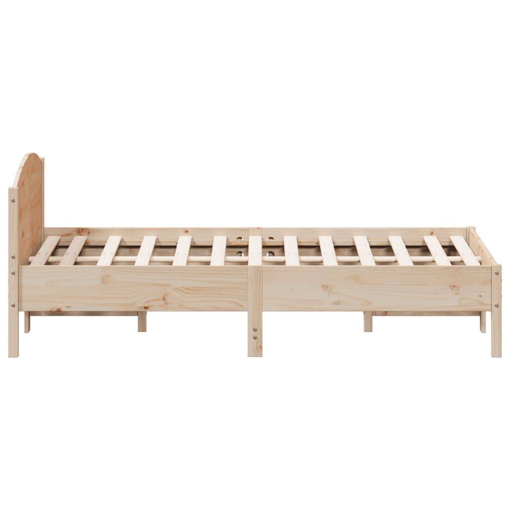 Bed Frame without Mattress 135x190 cm Solid Wood Pine Price