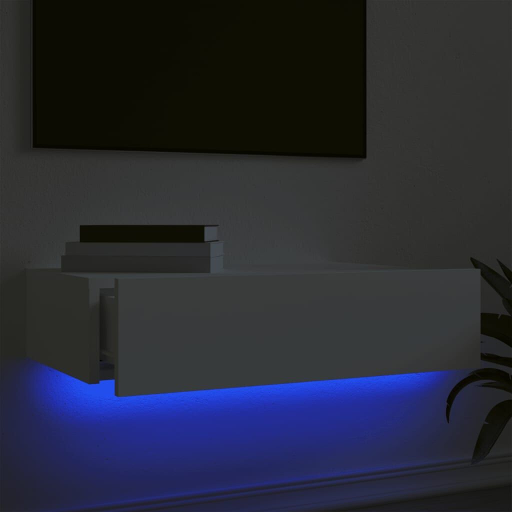 TV Cabinet with LED Lights White 60x35x15.5 cm Price