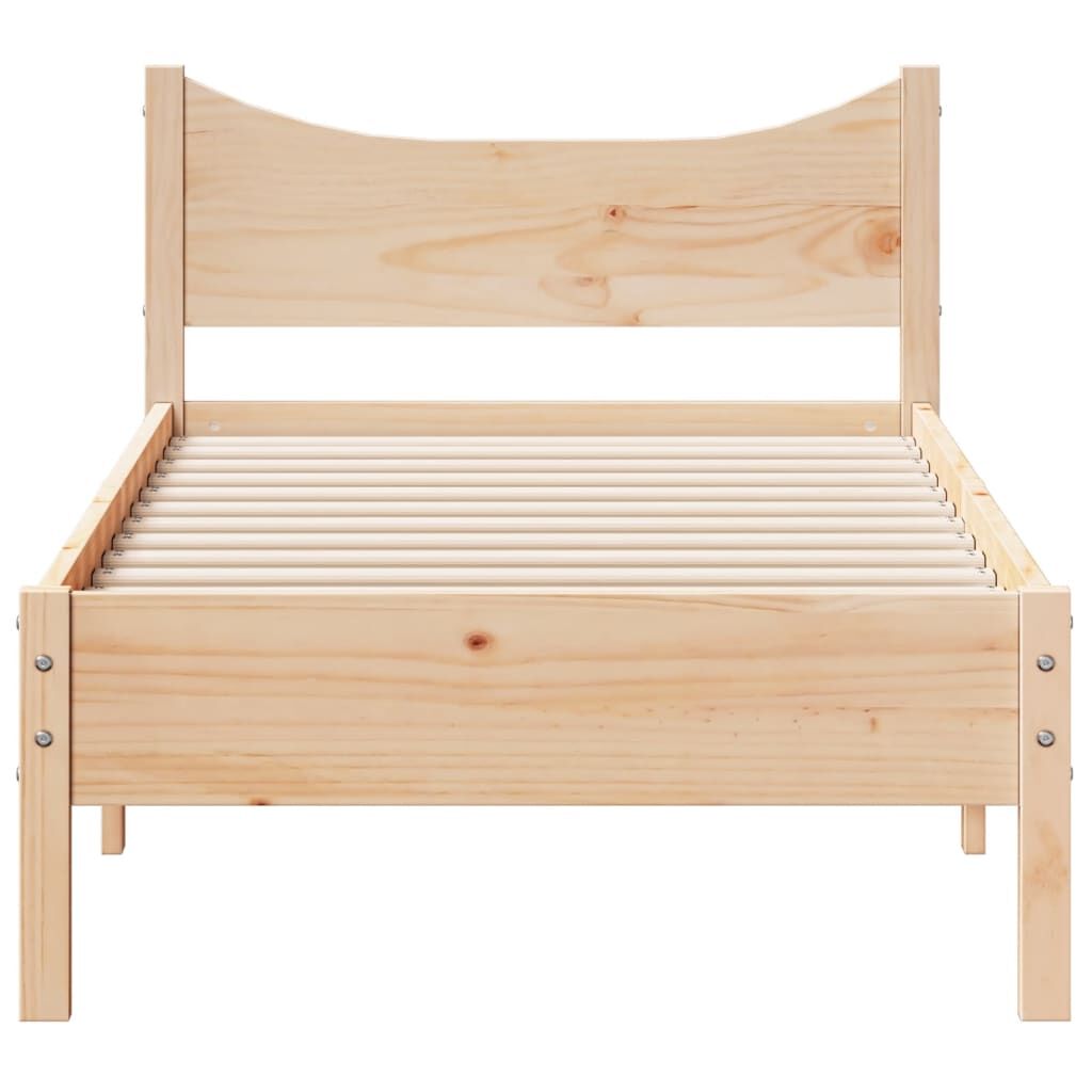 Bed Frame without Mattress 92x187 cm Single Solid Wood Pine Price