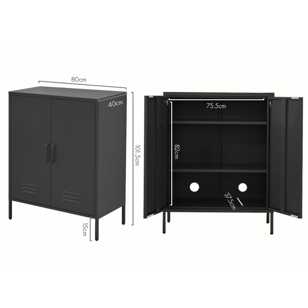 Artiss Buffet Sideboard Metal Cabinet - SWEETHEART Charcoal Price