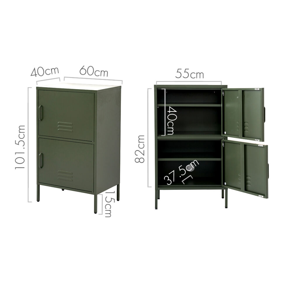 Artiss Buffet Sideboard Metal Cabinet - DOUBLE Green Price