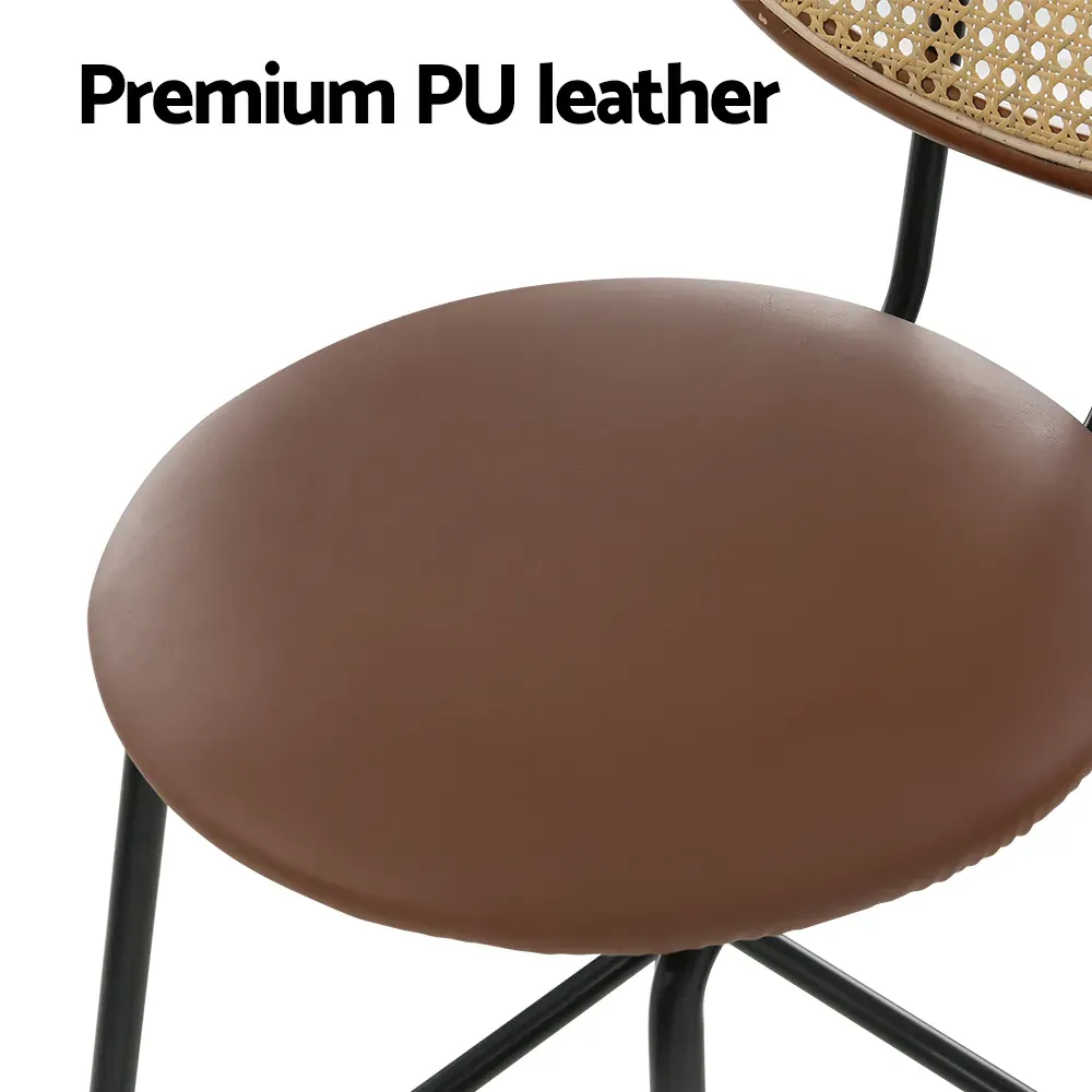 2x Bar Stools PU Leather Stools Brown Price