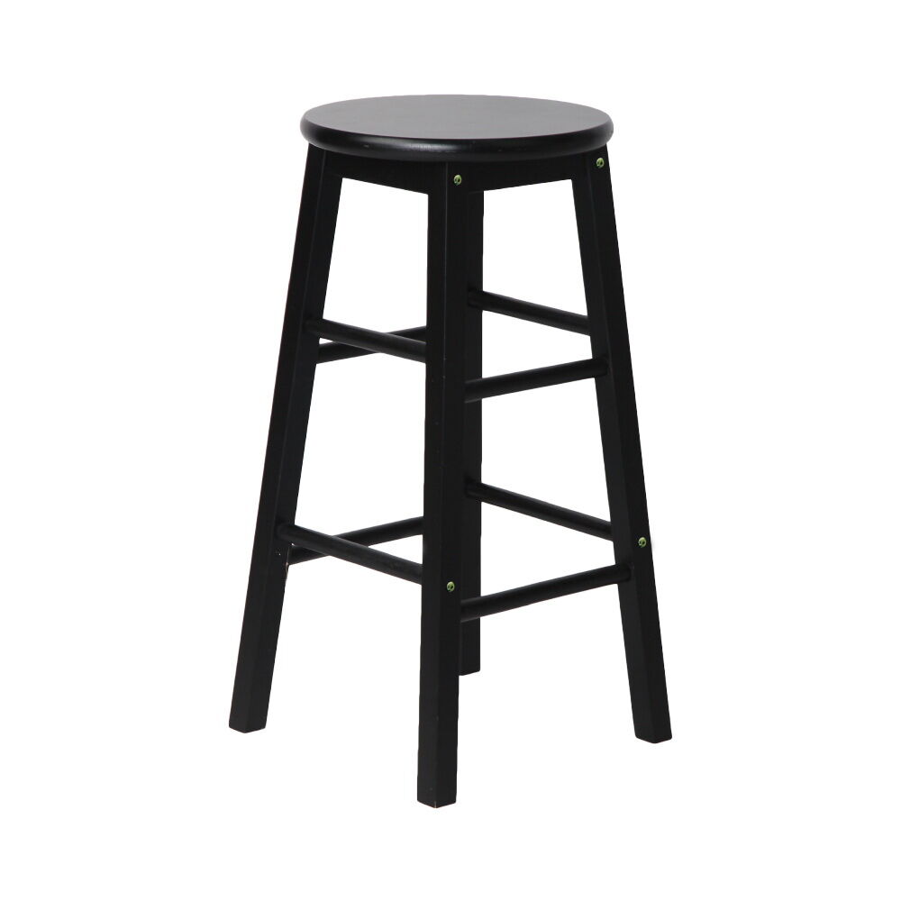 Artiss 2x Bar Stools Round Chairs Wooden Black Price