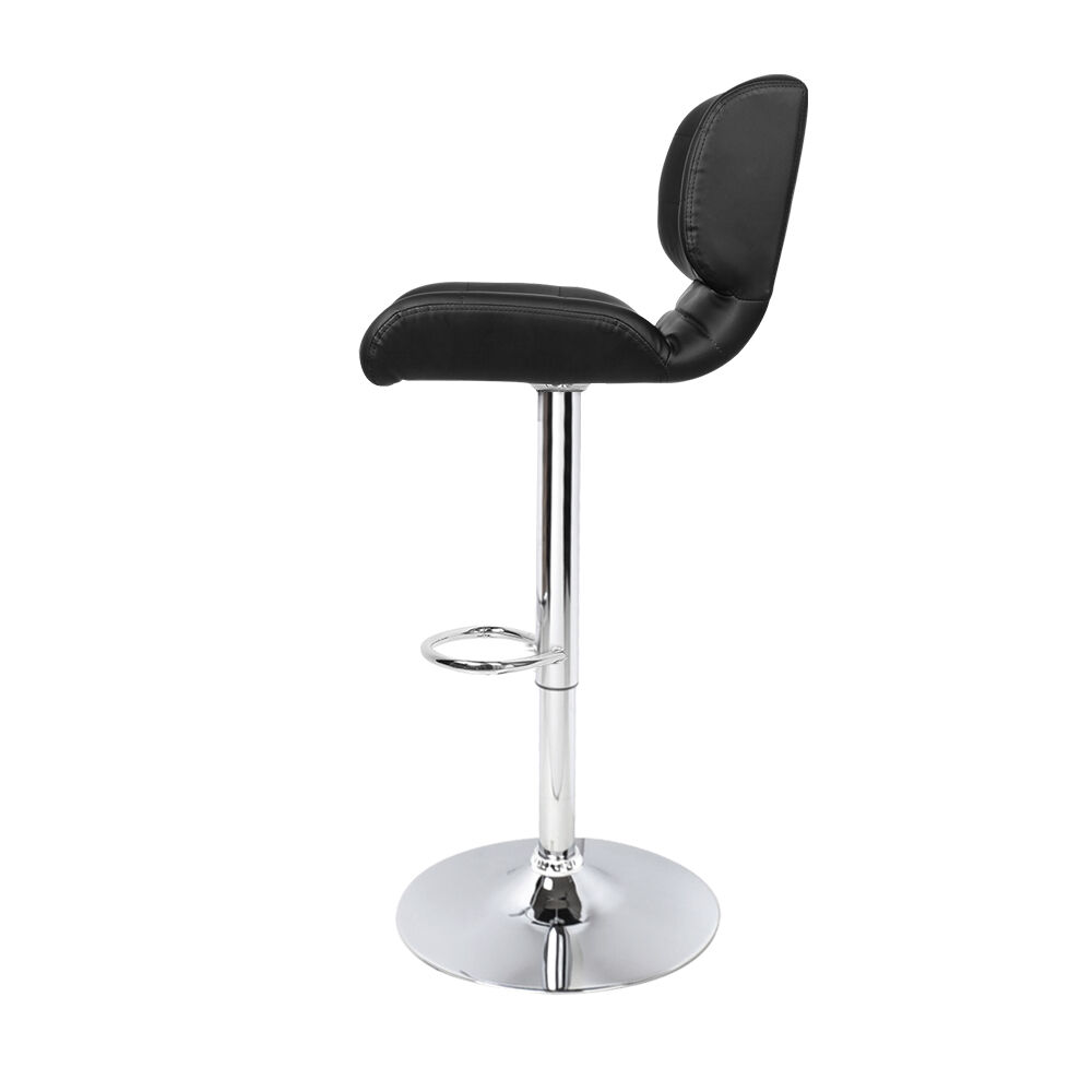 Artiss 2x Bar Stools Gas Lift Leather Padded Stool Black Price