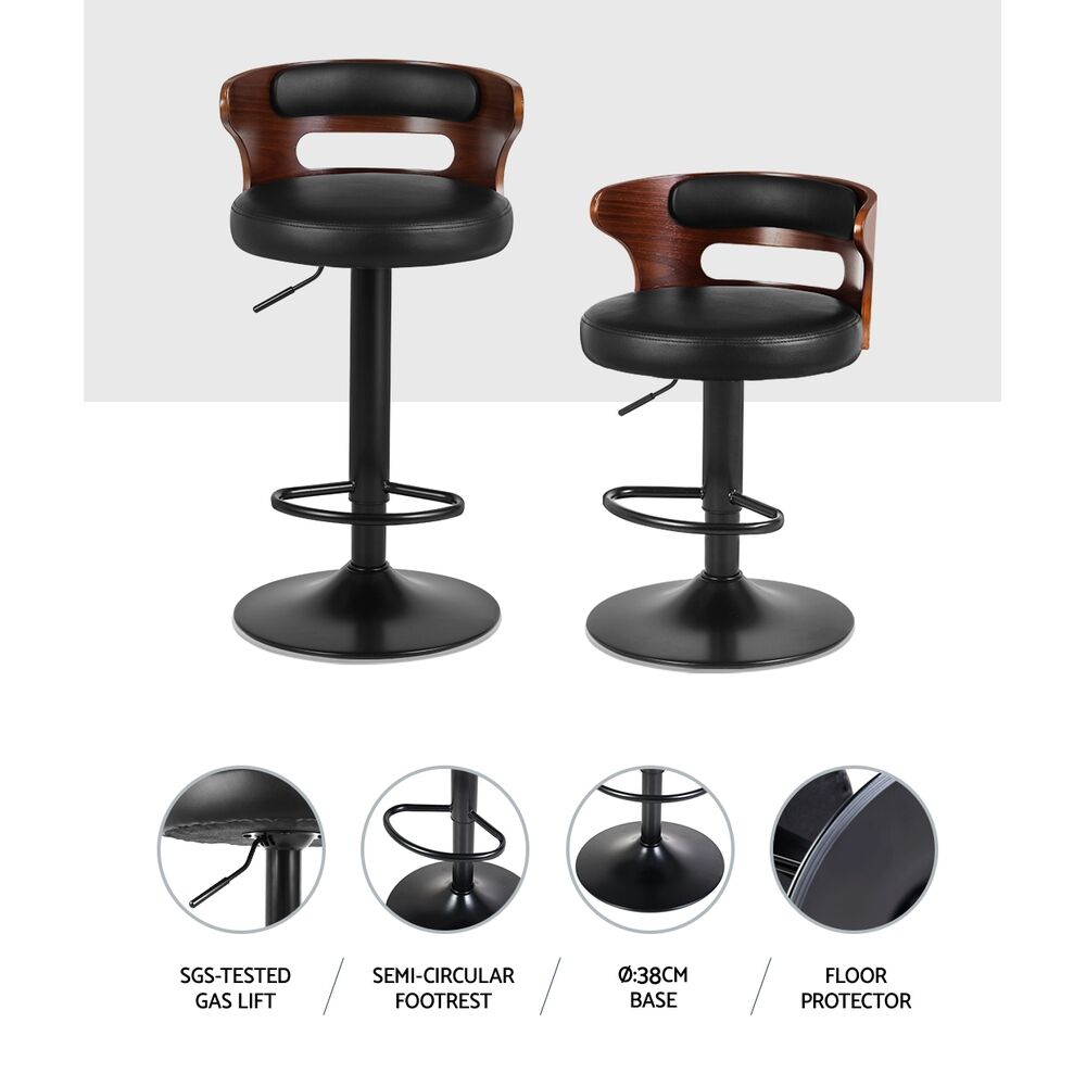 Artiss 2x Bar Stools Gas Lift Faux Leather Price