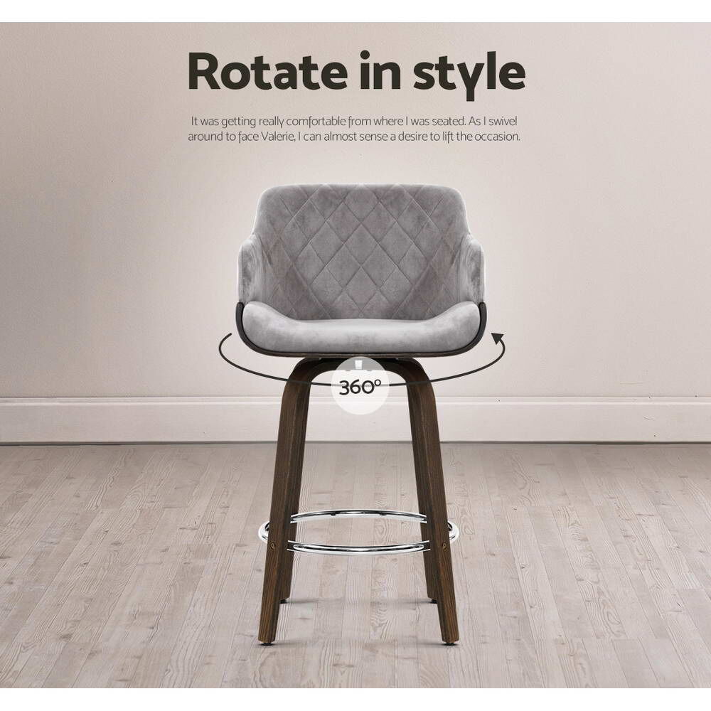 Bar Stools Swivel Velvet Padded Wooden Price